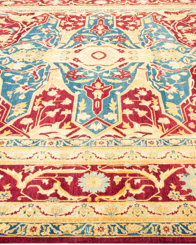 Mogul, One-of-a-Kind Hand-Knotted Area Rug Red, 9' 0" x 12' 1"