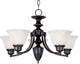 Malaga 5-Light Chandelier, Oil Rubbed Bronze, Marble