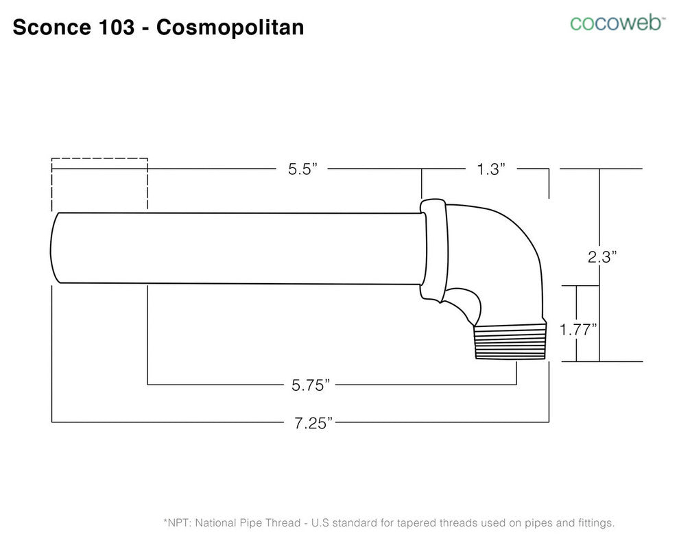 12" Iris LED Gooseneck Light With Cosmopolitan Arm, Solid Copper