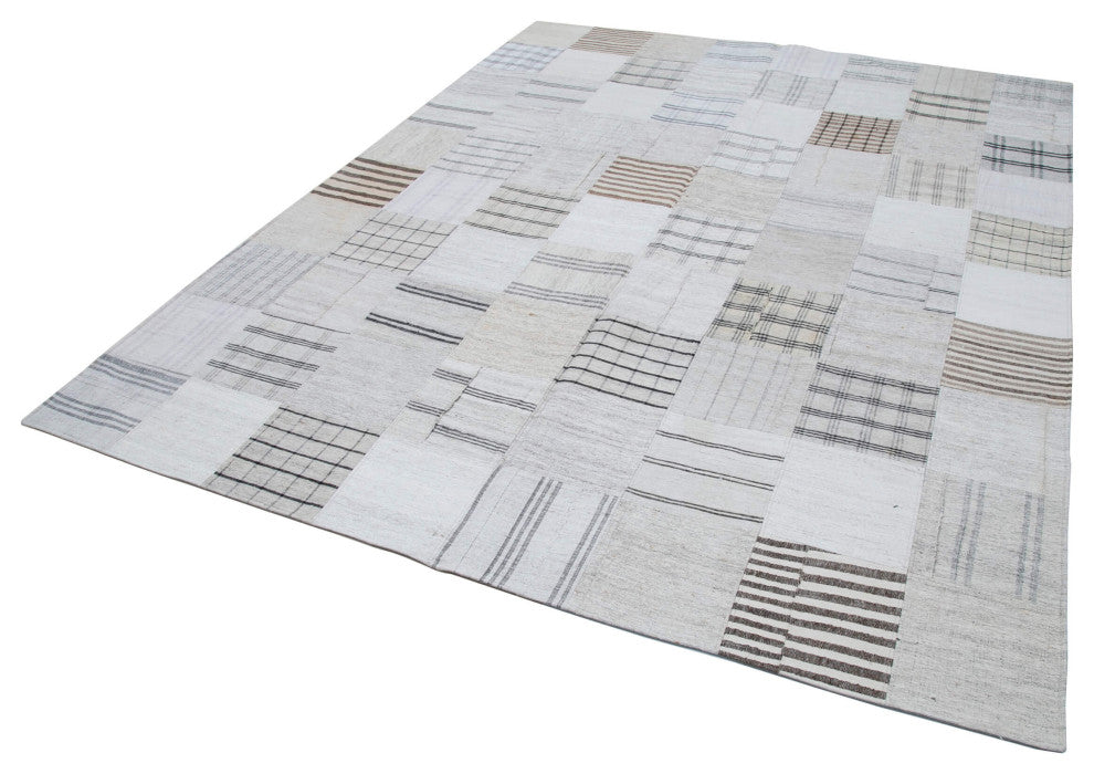 Rug N Carpet - Handmade Turkish 8' 0'' x 10' 0'' Rustic Patchwork Kilim Rug