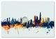 Michael Tompsett ''London England Skyline Blue'' Canvas Art, 12x19