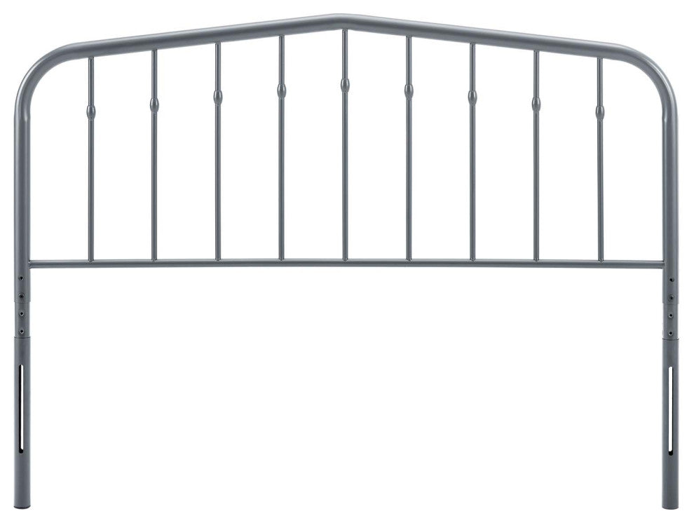 Headboard, King Size, Metal, Gray, Modern Farmhouse, Bedroom Master