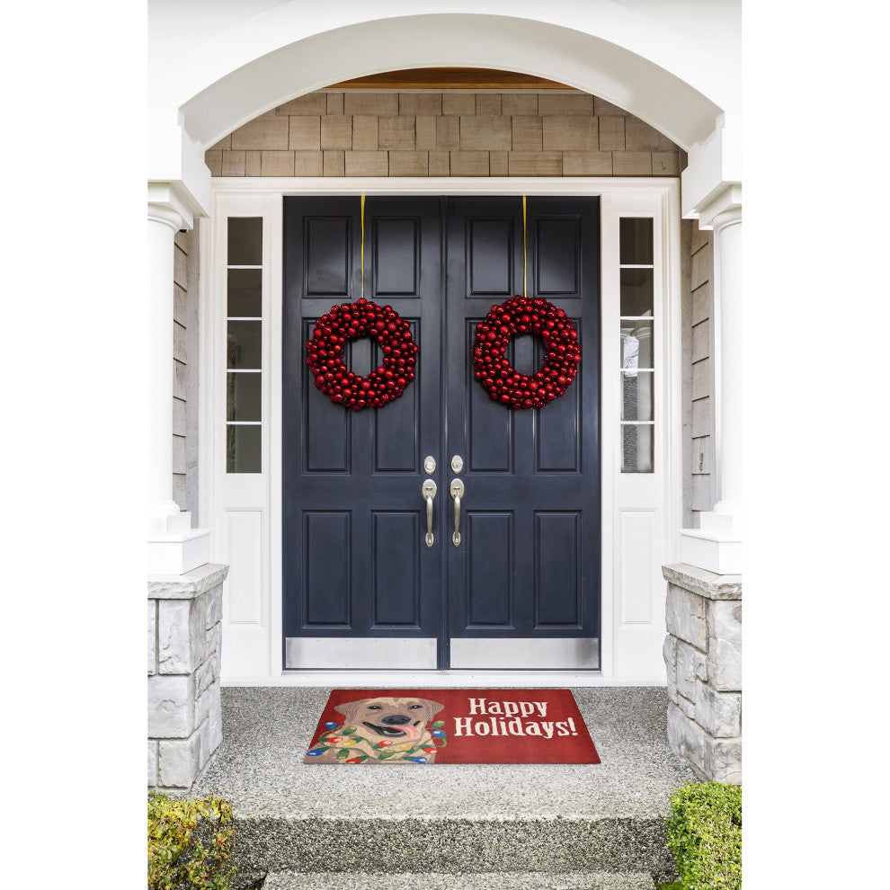 Frontporch Happy Holidays Indoor/Outdoor Rug Red 2'6x4'