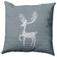 Fancy Holiday Reindeer Decorative Throw Pillow, Dusty Gray, 26"x26"