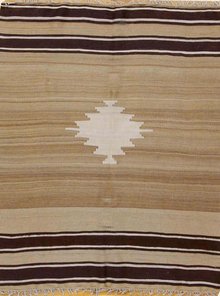 Vintage Turkish Flat Weave Kilim Rug, 4'2x5'4
