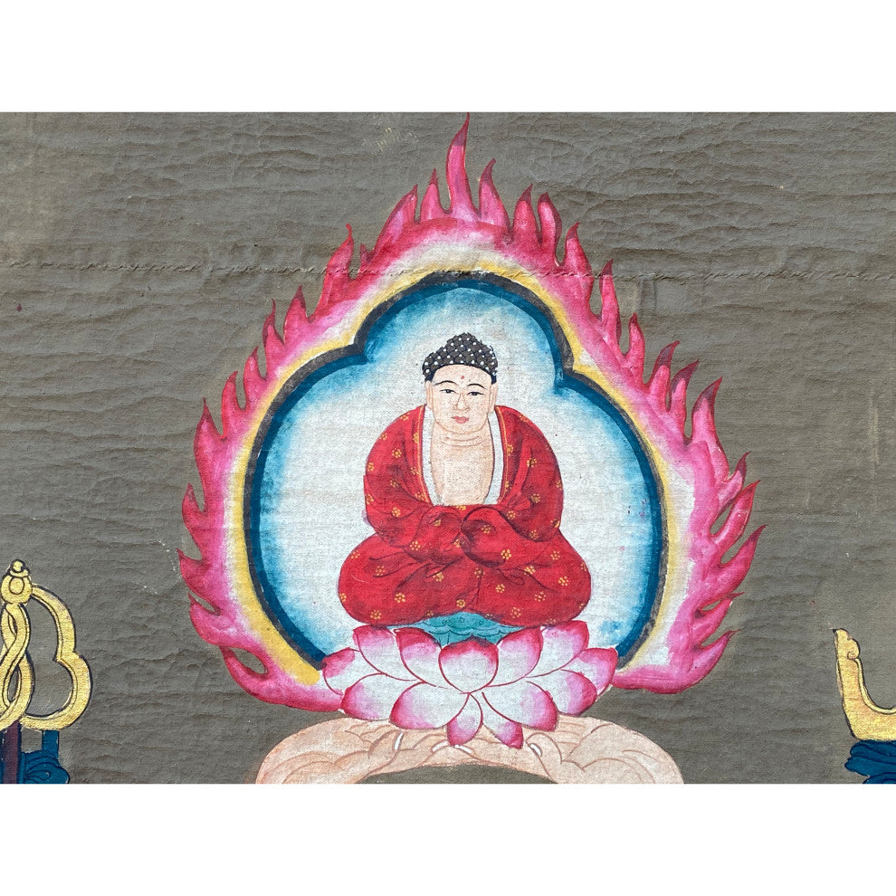 Large Chinese Canvas Art of 24 Arms Bodhisattva Kwan Yin Avalokitesvara Hcs7165