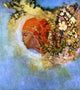 Odilon Redon Head With Flowers, 20"x25" Wall Decal Print
