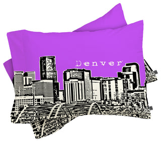 Deny Designs Bird Ave Denver Purple Pillow Shams, King