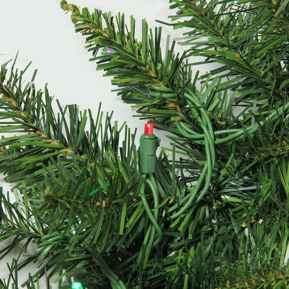 9'x12" Pre-Lit Buffalo Fir Artificial Christmas Garland, Multi LED Lights