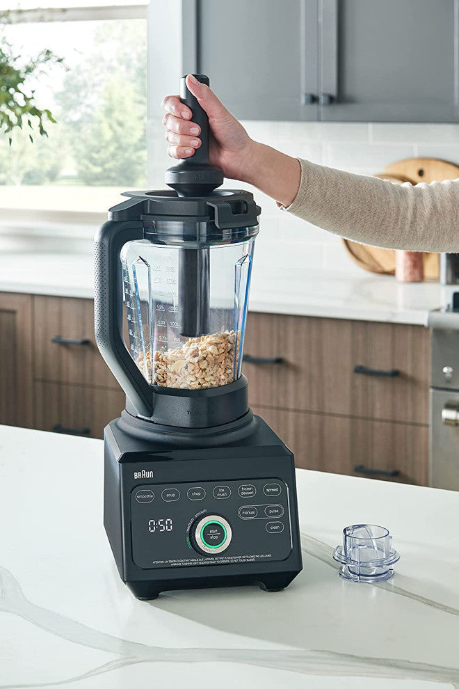 Braun TriForce Power Blender 1600 Watts, 18 Food Programs - Black