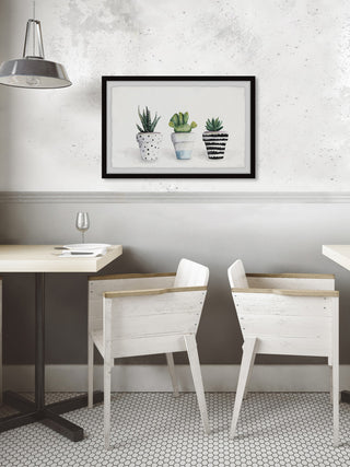 "Succulent Trio II" Framed Painting Print