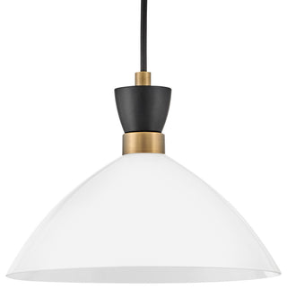 Lark 83257-CO Simon 13"W Pendant - Heritage Brass / Black