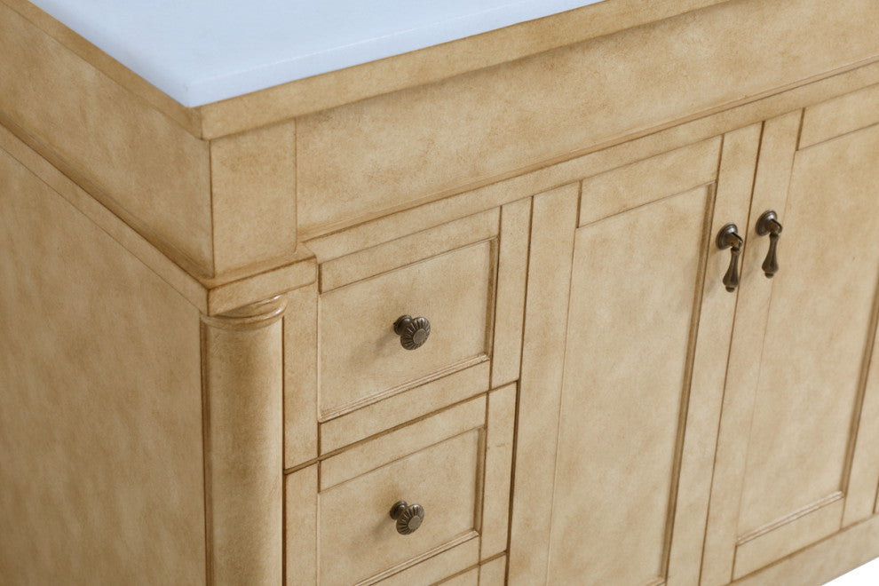 Lewis 42" Single Bathroom Vanity, Antique Beige