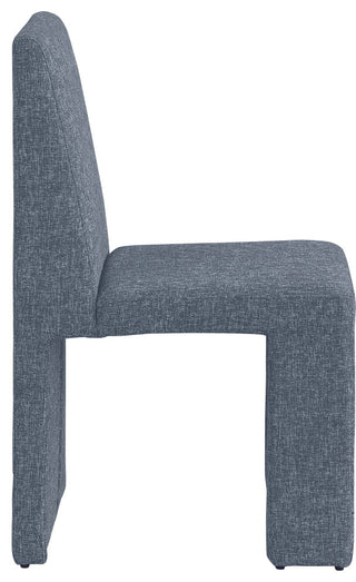 Benson Upholstered Dining Chair, Blue, Linen Texured Fabric