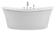 Freestanding Soaking Bath With Deck for Faucet, Virtual Spout, White 60x32x21.5