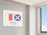 'Hingham Nautical Flags', Stretched Canvas, 24"x1.5"x30"