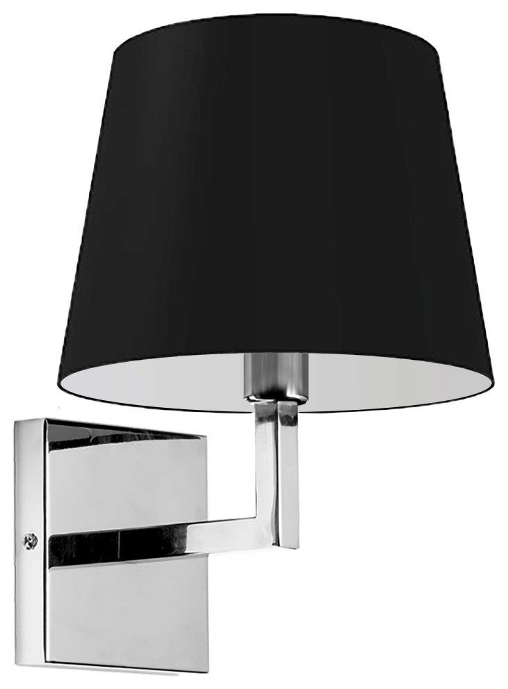Dainolite WHN-91W-PC-BK 1 Light Wall, Sconce Polished Chrome