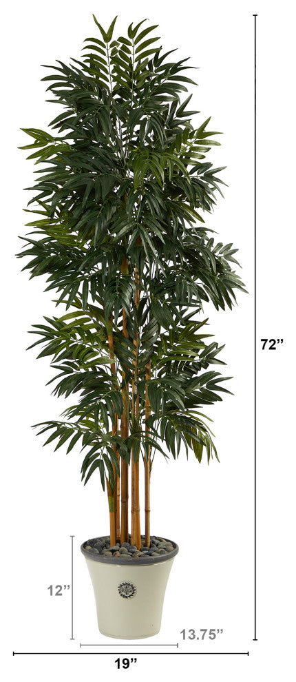 6'' Phoenix Artificial Palm tree, Decorative Planter