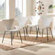 Tiffanie Modern 4-Piece Stackable Dining Chairs, White
