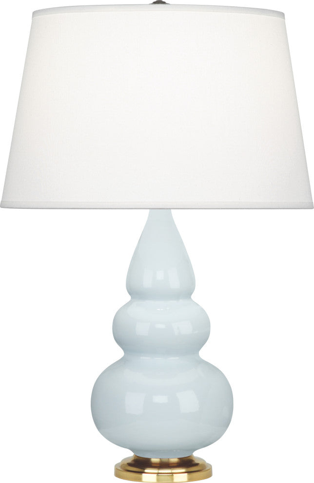 Small Triple Gourd Accent Lamp, Baby Blue