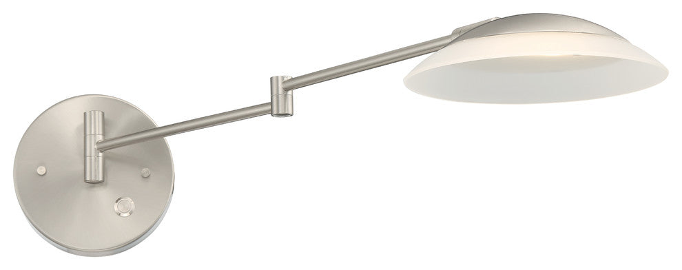 Meran Turbo Swing-Arm Lamp, Satin Nickel