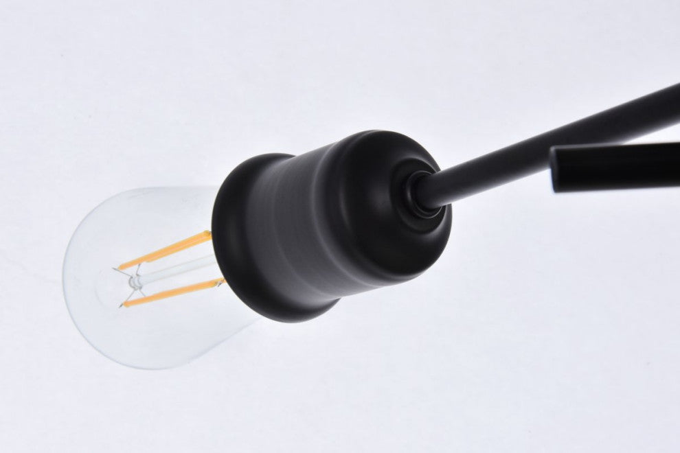 Xander 3-Light Flush Mount, Black