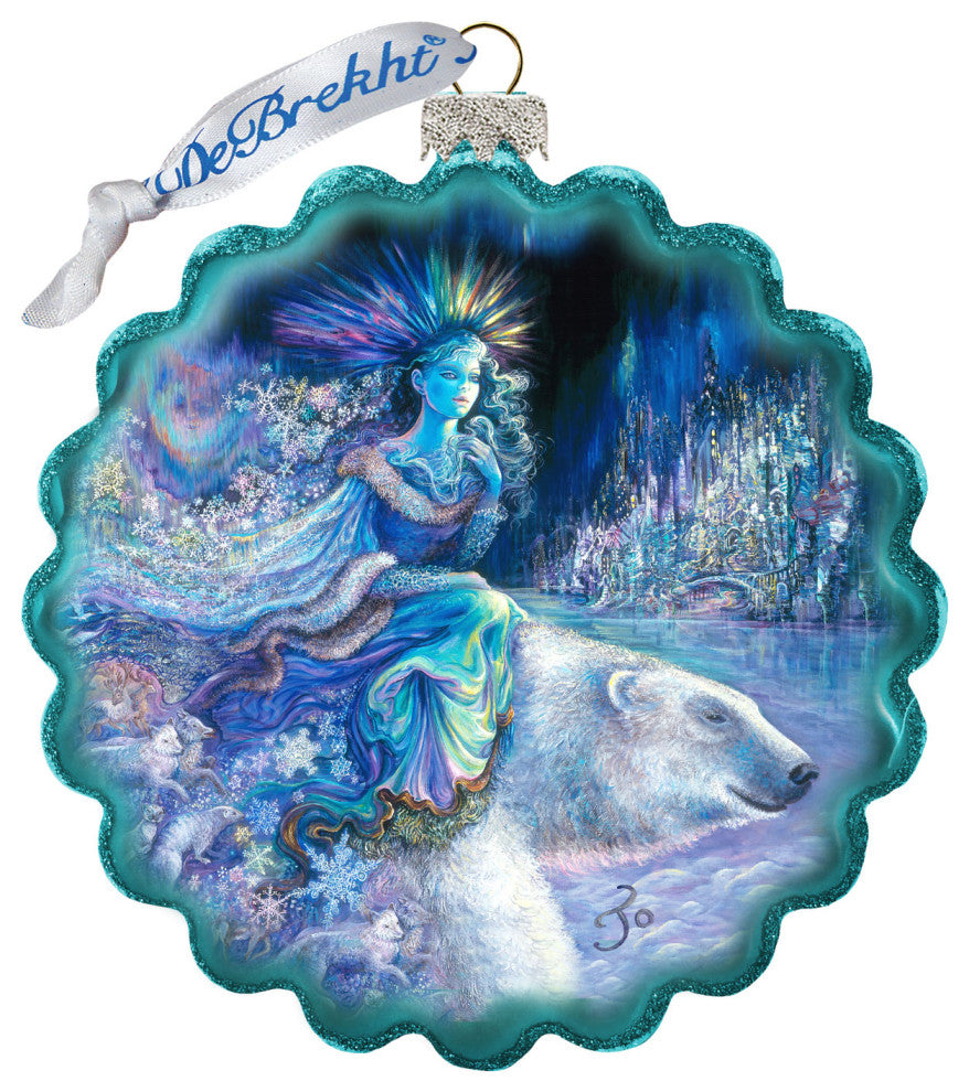 Polar Princess Wreath Glass Ornament