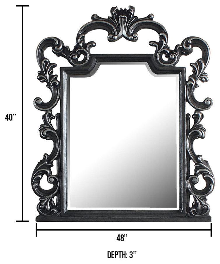 ACME House Delphine Mirror, Charcoal Finish