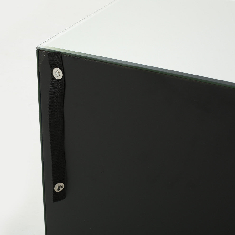 GDF Studio Lucille Mirror Finished 3-Drawer Accent Table