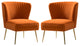 Upholstered Side Chair, Set of 2, Orange