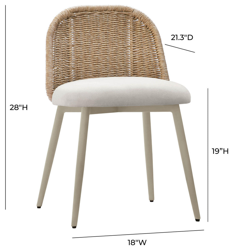 Alexa Cream Outdoor Dining Chair Cream