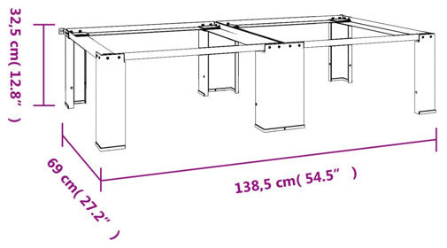 vidaXL Double Washing and Drying Machine Pedestal Washer and Dryer Stand White, 440.9 Lb