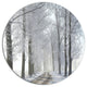 Winter Rural Road In The Morning, Forest Round Wall Art, 11"