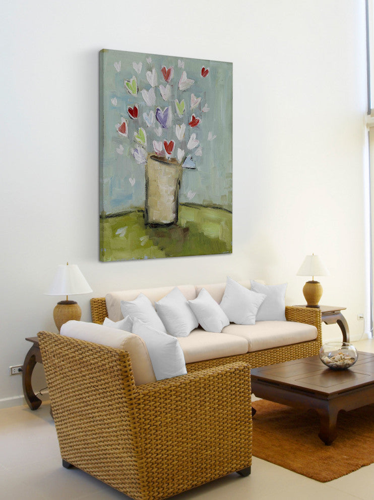 "Simple Bouquet" Painting Print on Canvas by Tori Campisi