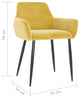 vidaXL Dining Chairs 4 pcs Mustard Yellow Velvet
