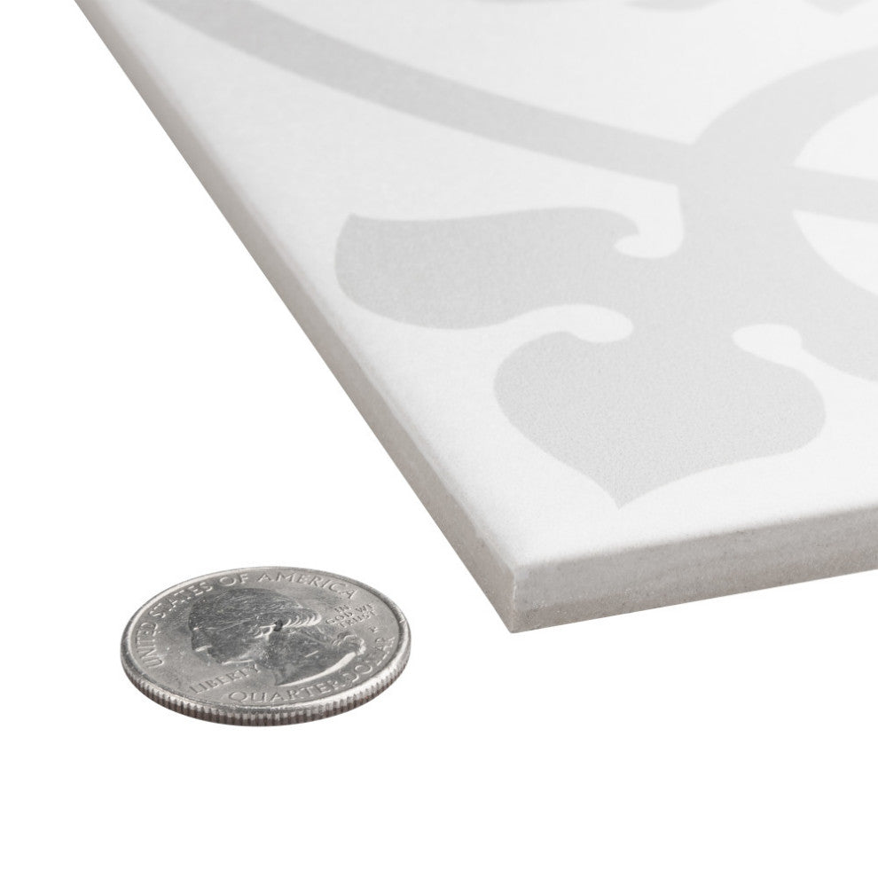 Caprice Liberty White Porcelain Floor and Wall Tile