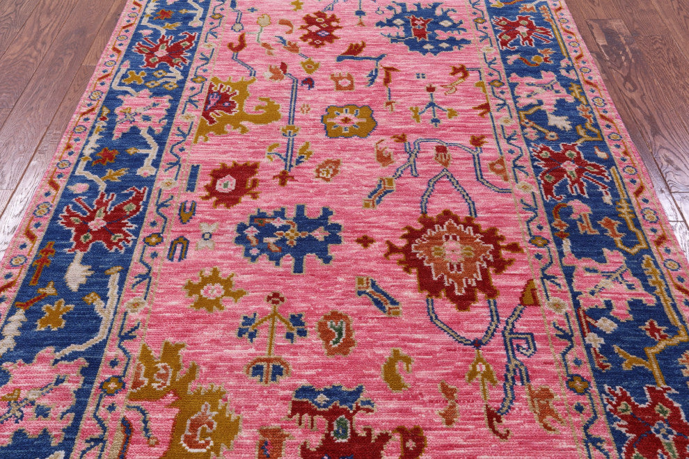 Hand Knotted Turkish Oushak Wool Rug 5' 1" X 8' 1" - Q15879