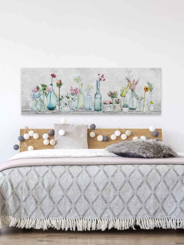 "Series of Colorful Flowers" Painting Print on Wrapped Canvas