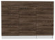 DEPOT E-SHOP Camp Kitchen Base Cabinet with 3 Drawers, Cabinet,White/Dark Walnut