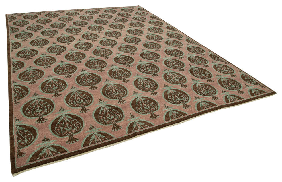Rug N Carpet - Handmade Oriental 9' 0" x 11' 11" Wool Oushak Area Rug