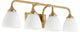Enclave 4-Light Vanity Fixture, Aged Brass