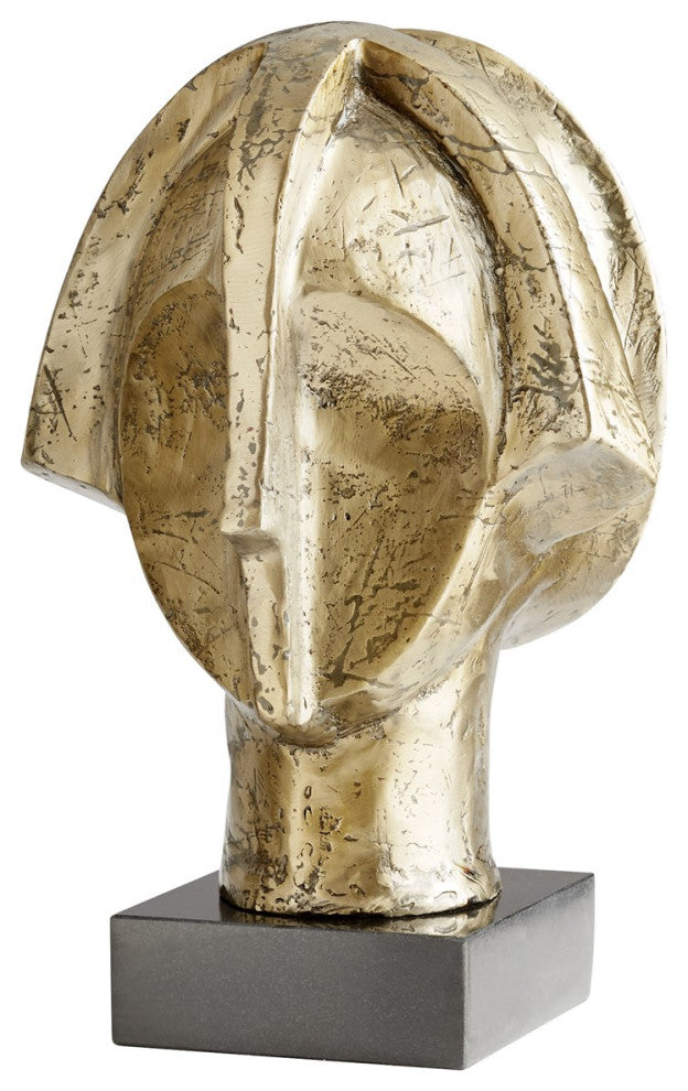Cyan Stoicism Sculpture 11240, Gold