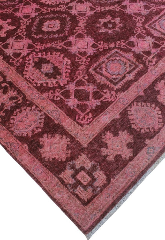 7'10x9'10 Overdyed Chobi Addney Magenta/Pink Rug