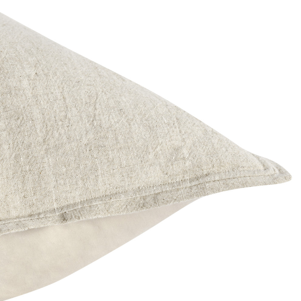 Talia Cotton Linen Blend Shams, Natural, Natural, King Sham