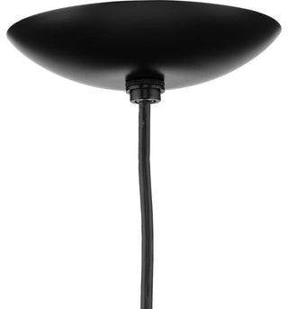 Atwell Collection Opal Glass Globe Medium Hanging Pendant Light, Matte Black