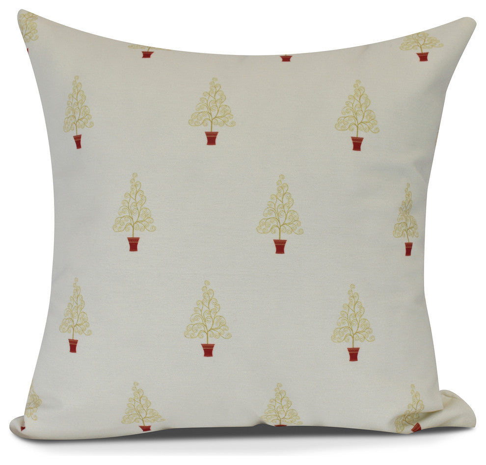 Filigree Forrest,Geometric Print Pillow,Off White, 26" x 26"