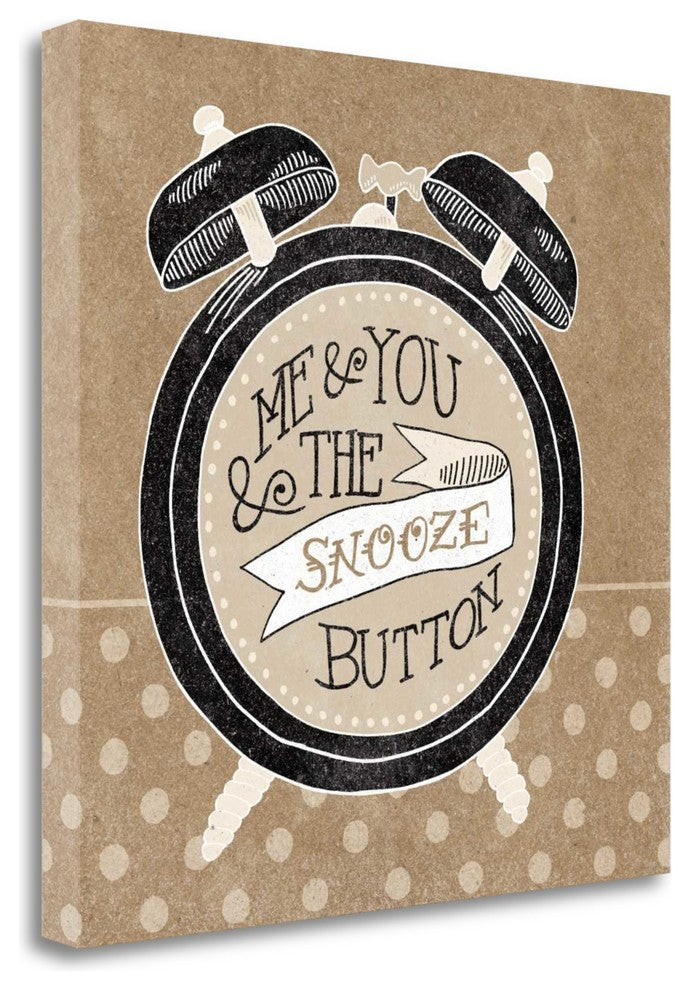 "The Snooze Button Taupe" By Mary Urban, Giclee Print on Gallery Wrap Canvas