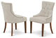 Friona Parson Chair With Mahogany Leg And Linen Fabric Doeskin Set of 2