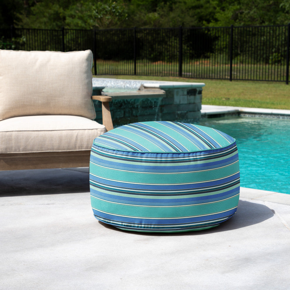 Mozaic Home Dolce Oasis Indoor/Outdoor Round Bean Pouf 30x30x15"