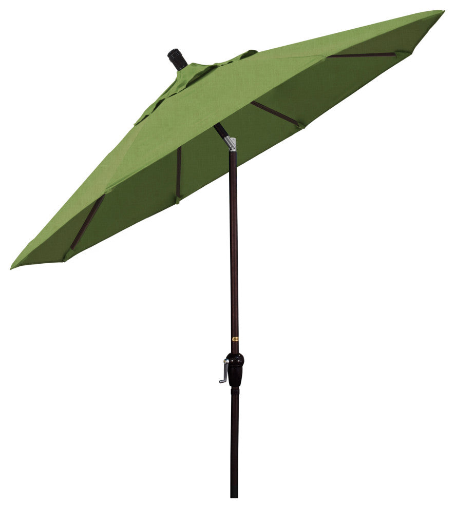 9' Aluminum Umbrella Auto Tilt Bronze, Spectrum Cilantro